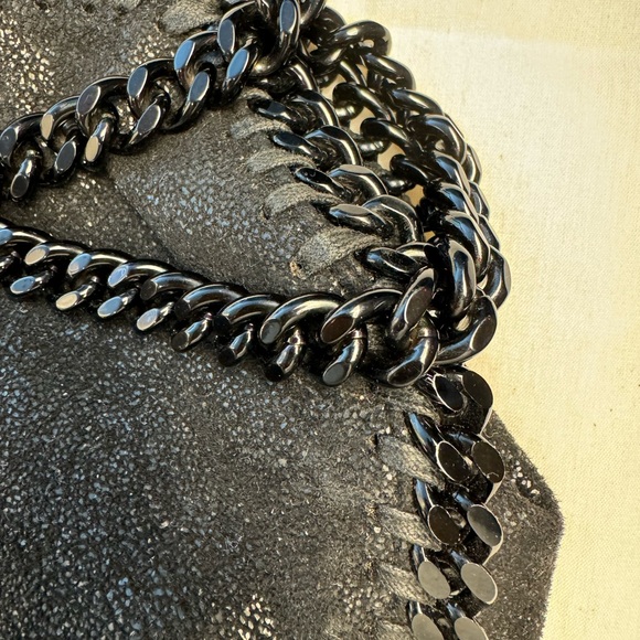 Stella McCartney Falabella black faux brushed leather bag with black straps - Picture 13 of 13